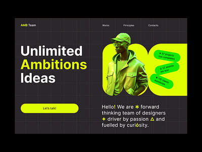 Creative Design Agency - Website Concept 3d agency website concept creative agency graphic design portfolio ui web web design