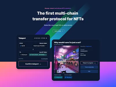 Web3 NFT Homepage blockchain crypto homepage nft web design web3