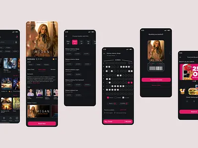 A mobile App for a cinema theatre - cinema app figma mobile app movieapp moviebookingapp uiux