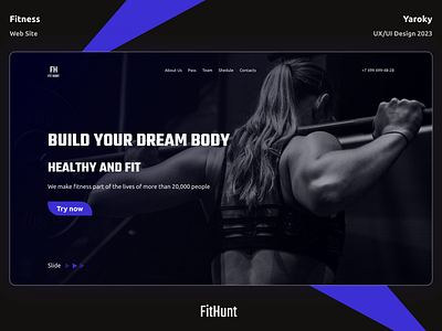 Fitness Club | FitHunt concept design figma ui ux web design