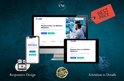 A responsive website for laboratory animated blue cheap cool green lab laboratory medical medical lab responsive responsive website unique website white