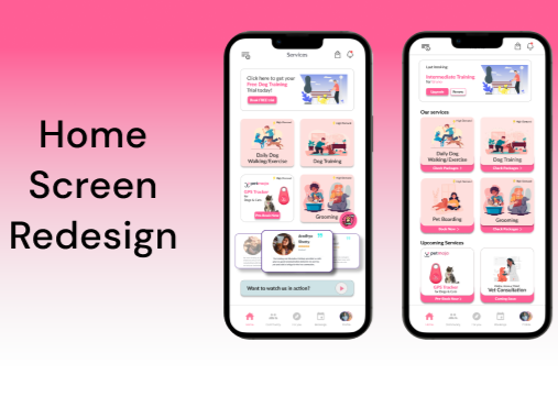 Redesigning the Home Page of a Pet Services Application