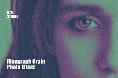 Risograph Grain Photo Effect branding design graphic design style textured