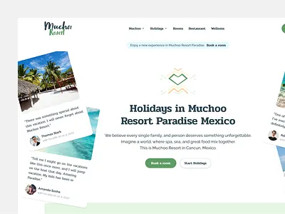 Mucho Resort - Layout Exploration v2 energy figma framer hotel hotel and resort mexico resort sea spa template template design theme theme design vibes webflow welness white space wordpress