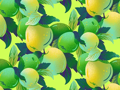 Sour Apple Pattern apple flavor foliage food illustration fruit fruit illustration green apple illustration jordan kay packaging packaging design packaging illustration pattern plants sour apple surface design texture