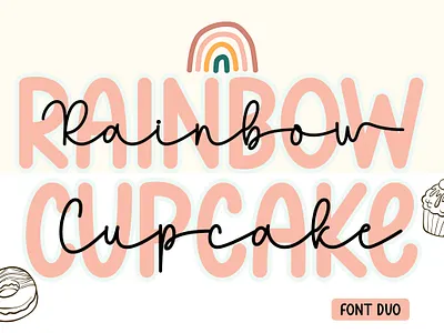 Rainbow Cupcake Duo crafting font crating font cute font duo ellegant font font font duo handwritten monoline new font script script font silhouette spring font summer summer font