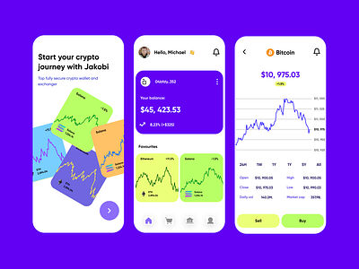 Crypto wallet exploration application crypto app minimalistic mobile app modern ui ui ui graph ux wallet wallet crypto