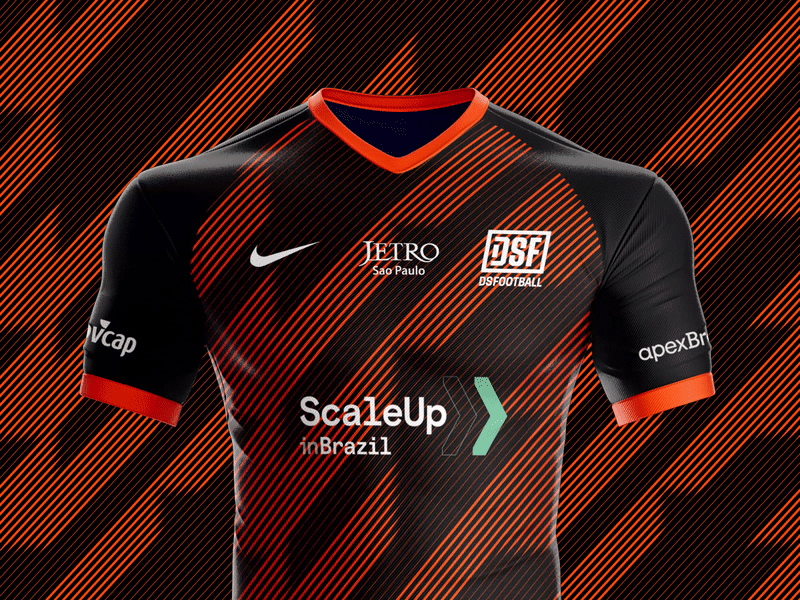 Football Jersey Pattern Exploration apparel athletic jersey ball black jersey brazil football equipment football geometric design nike orange lines orange pattern pattern pattern animation sharp pattern soccer soccer thirt sport sport branding sport t shirt wear