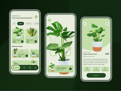 Plant Shop Mobile App agriculture app design app interface eco plant app ecommerce garden garden app green indoor nature online store plant care plant store planting ui design