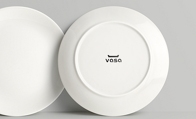 VASA CERAMICS - redefining essential dinnerware branding design flat logo minimal vector