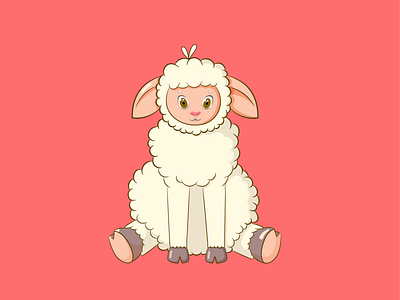 Baby sheep animal character brand mascot branding cartoon character character illustration design graphic design illustration logo mascot mascot design vector vector art vector graphics vector illustration