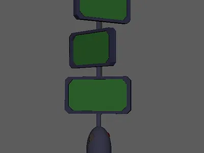 Sci-Fi streetlamp 3d