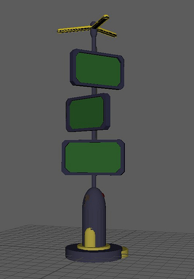Sci-Fi streetlamp 3d
