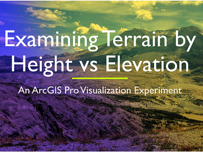 Height vs Elevation cartography design gis illustration map mapping