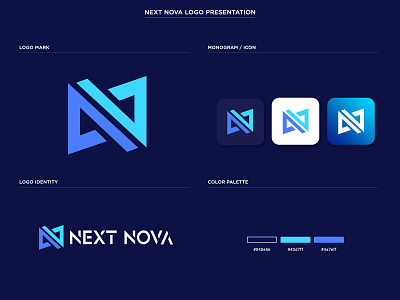 Next Nova Logo Design brand identity logo logodesign
