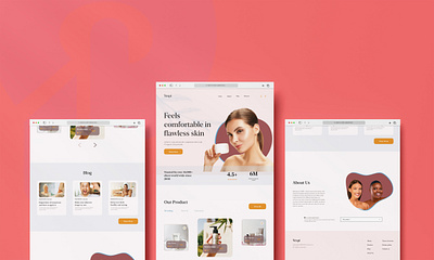 Vespi: Your Destination for Natural Skincare design landingpage organic skincare skincare skincare routine ui user interface ux design website design