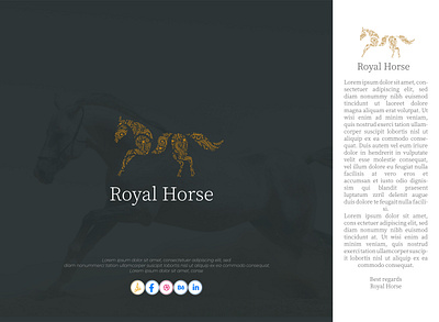 Royal Horse logo branding creative logo 99 design design graphic design horse horse logo horse logo 99design logo logo design logo designer luxury horse logo modern logo royal horse logo