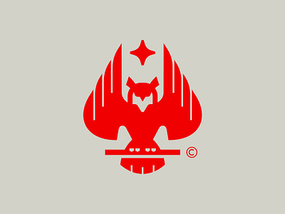 Owl Power animal bird branch forest hoot logo night owl power red sports star strong symbol wings wood woods