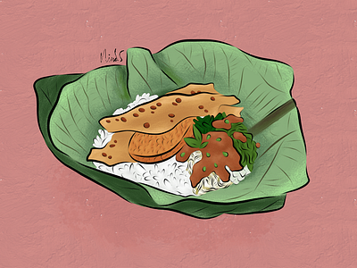 Rice Pecel Illustration | Delightful Breakfast animation art artwork design digital illustration digital painting digitalart dish illustration draw drawing food food illustration graphic design illustration ilustrator painting pecel pecel illustration sketch watercolor