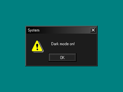 Windows 98 Dark Mode concept dark mode ui windows