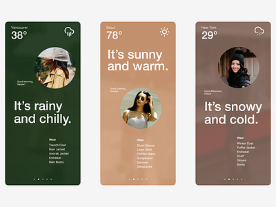 Weather + Style App UI design. 2023 adobe photoshop app app design app designer best branding design fashion app figma graphic design minimalism seoul stylish typography ui ui design ui designer uiux weather app