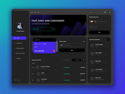 Online banking application bank banking dashboard finance ui ui ux ux web