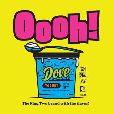 Dove Yogurt de la soul design hand lettering illustration lettering type typography vector yogurt
