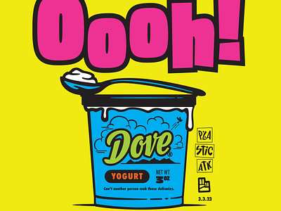 Dove Yogurt de la soul design hand lettering illustration lettering type typography vector yogurt