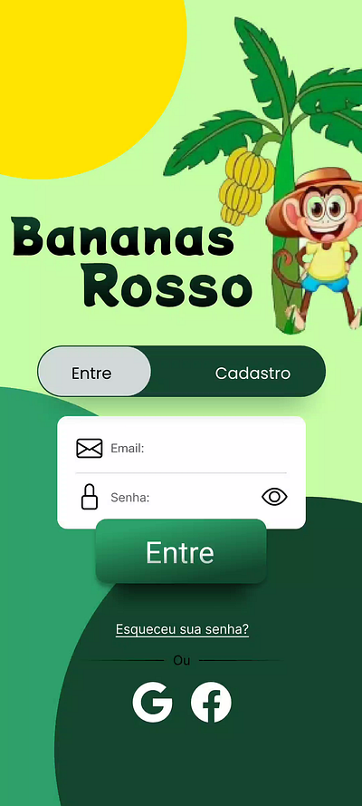 Bananas Rosso app design graphic design typography ui ux