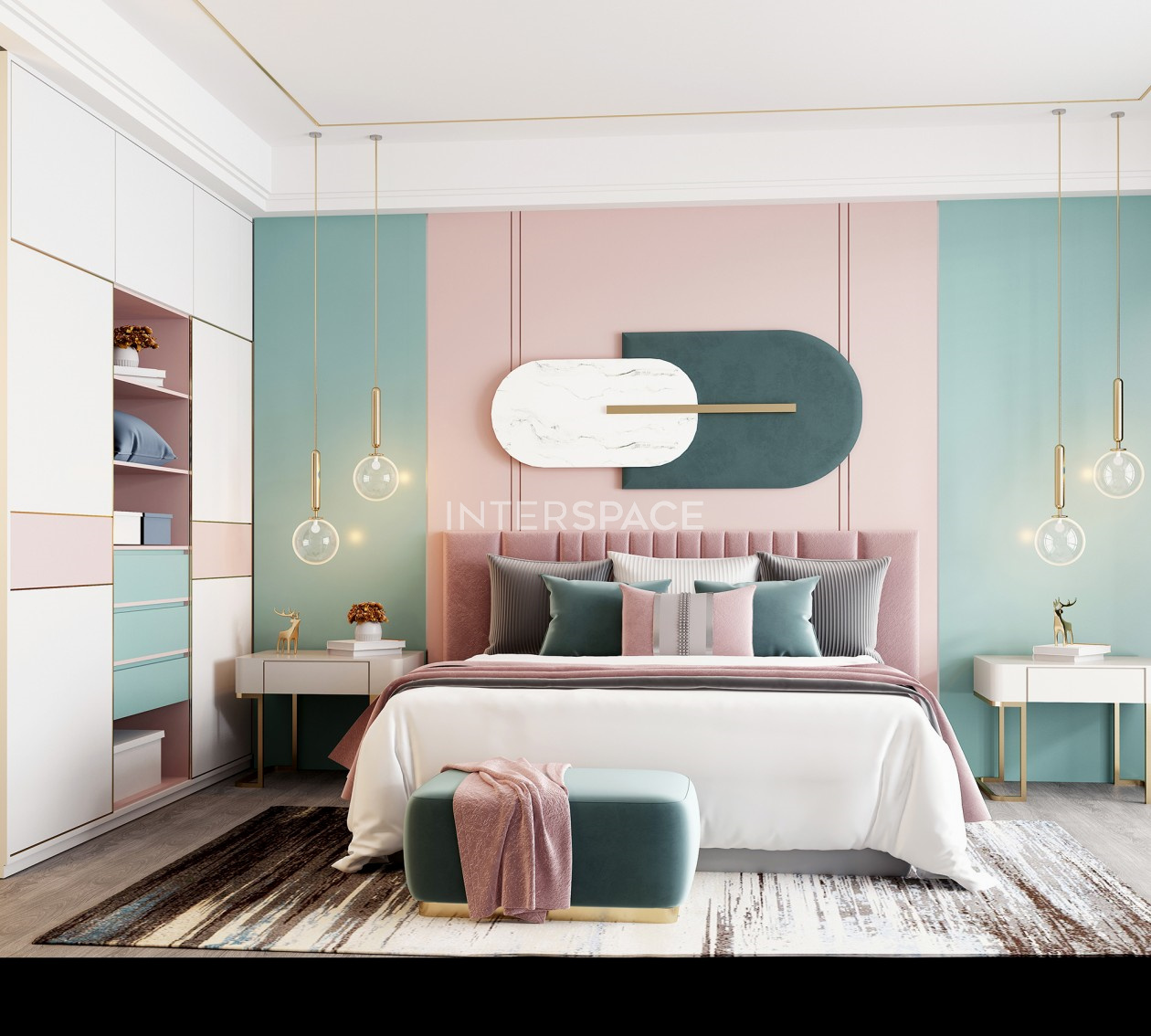 Color Block Bedroom Design Malaysia - Interspace by Interspace on Dribbble