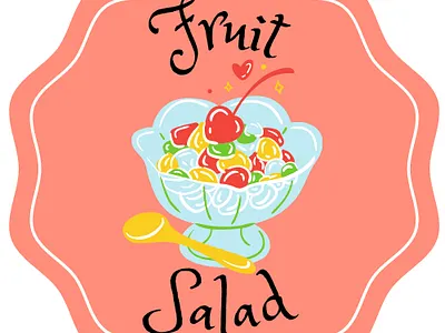 Fruit Salad Logo fruit fruit salad fruit salad logo fruits healthy food logo salad