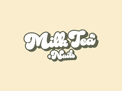 Milk Tea Nails Logo beauty brand brand identity branding fashion illustration logo small business