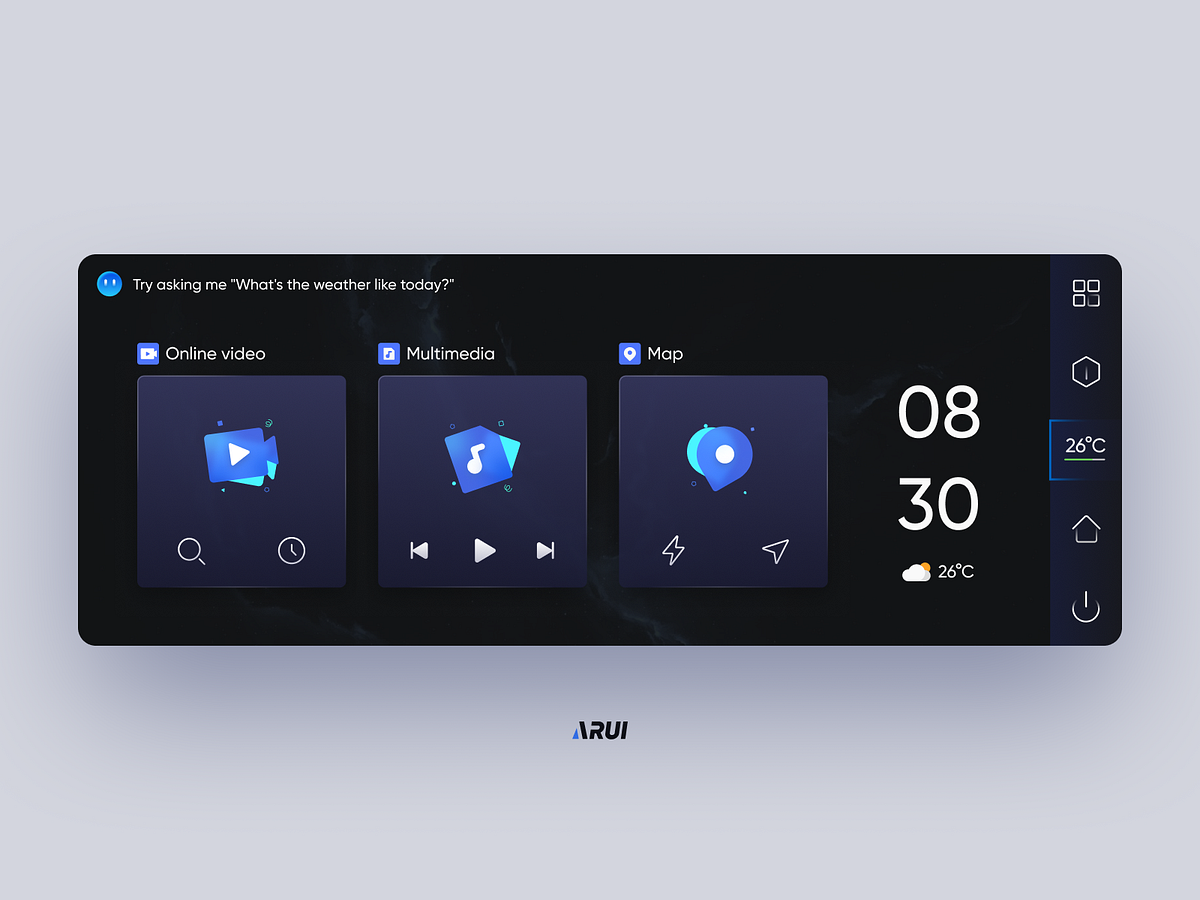 HMI-Car passenger screen by ARUI on Dribbble