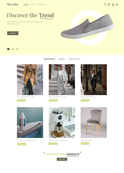 Mercatus branding e commerce shopping ui