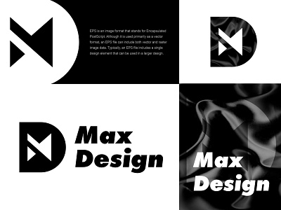 Max Design Branding Project. brand brand design branding clean design flat letter letter d letter m logo logo design logotype minimal simple