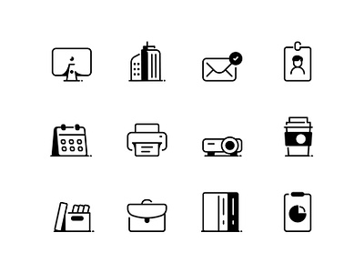 Office Icons businesspeople email icon iconography printer ui ux