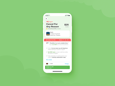 Post-booking Cancel For Any Reason app ios mobile product design travel ui ux