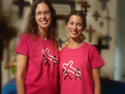 Help people carry on ladies. carry on cross girls help ladies people pink shirt shirts thank you tshirt tshirts