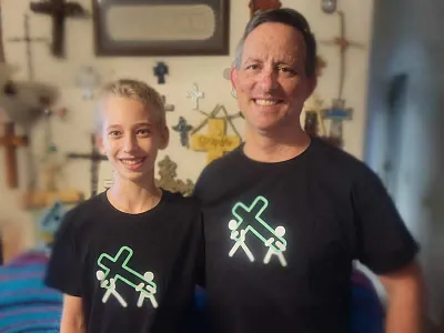 Help people carry on gents. cross family gentleman gentlemen gents happy shirt shirts smile tees tshirt tshirts