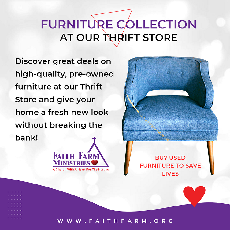 Donation Centers That Pick Up Furniture in Florida by Faith Farm Ministries on Dribbble