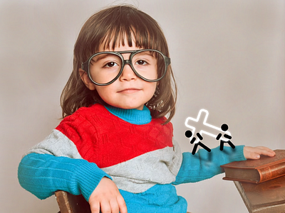 Help kids carry on. book child cross desk geek girl glasses kids nerd read reading smart study