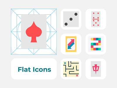 Game & Hobby Flat icons art design flat icon illustration illustrator logo portrait ui vector vexel work