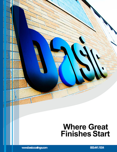 Basic Coatings Corporate Brochure branding brochure graphic design