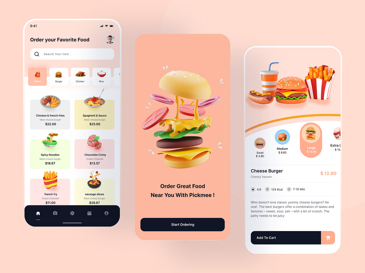 Food delivery mobile app Design by Saheda akter Shipa for SylGraph on ...