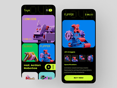 Toy App UI design emoji home screen ios kid kids kids shop minimal app mobile ui modern app product product app toy shop ui ux