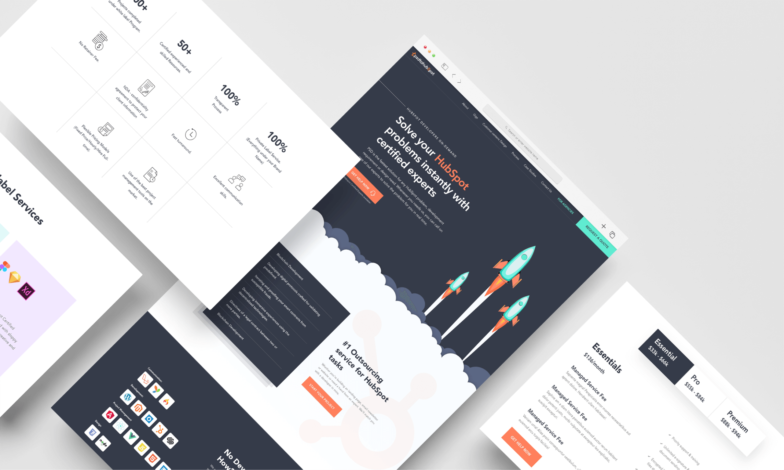 PsdtoHubspot - Website Design branding design hubspot icons ui uiux website design