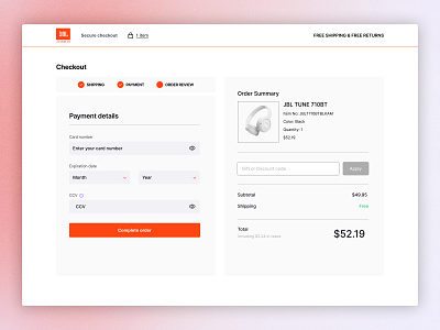 JBL - Credit card checkout checkout creditcard ecommerce