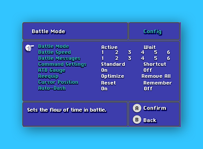 Final Fantasy VI - Settings Menu Design - DailyUI dailyui design ui