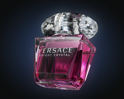 VERSACE perfume (3d visualization) 3d advertising blender branding illustration modeling perfume product render rendering versace