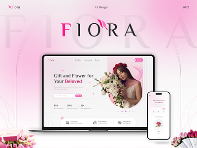 Flora - Gift and Flower Shop Website Design bouquet clean concept design ecommerce floral florist flower flowers gift interface landing page minimalistic shop trending ui user interface ux web design website